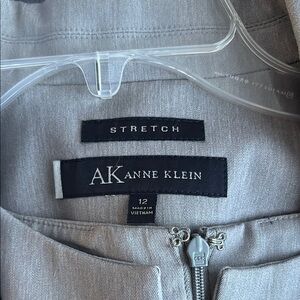 Anne Klein Stretch Blazer & Dress - Gray